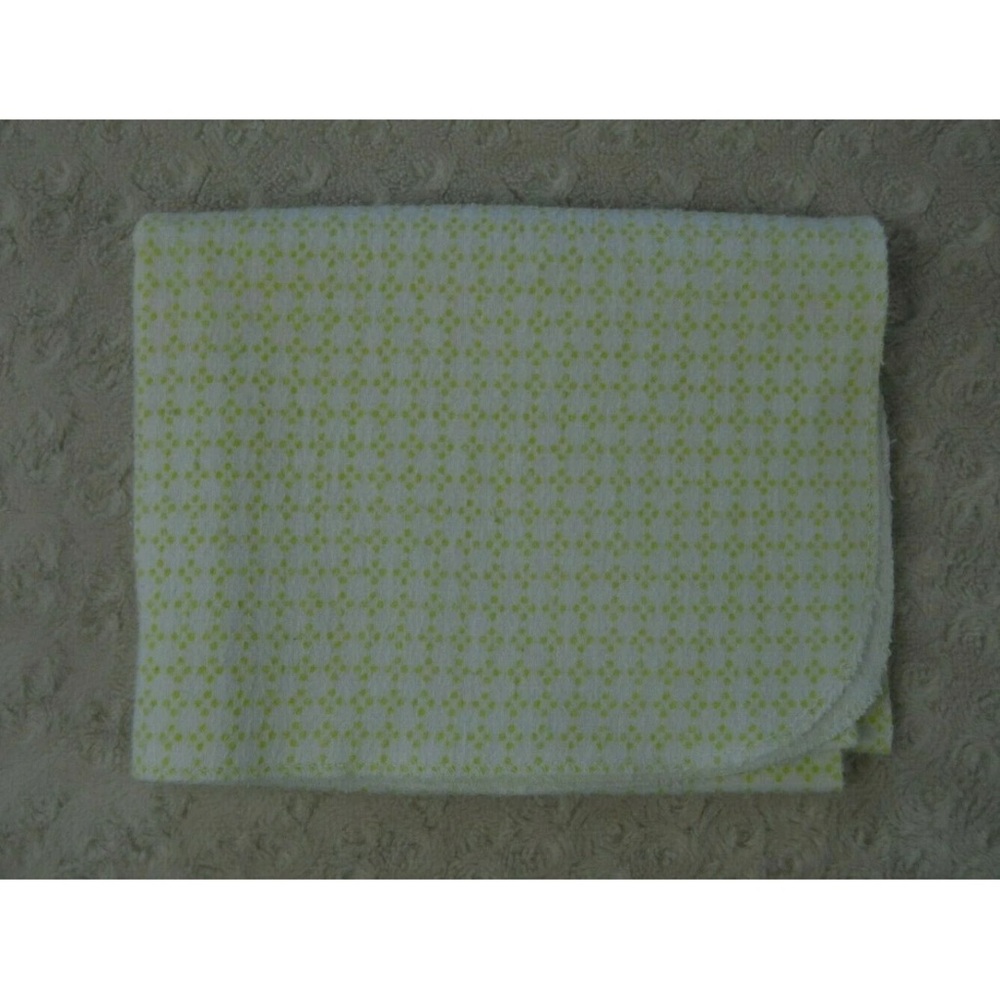Kidsline Green White Polka Dots Baby Receiving Blanket Flannel Cotton